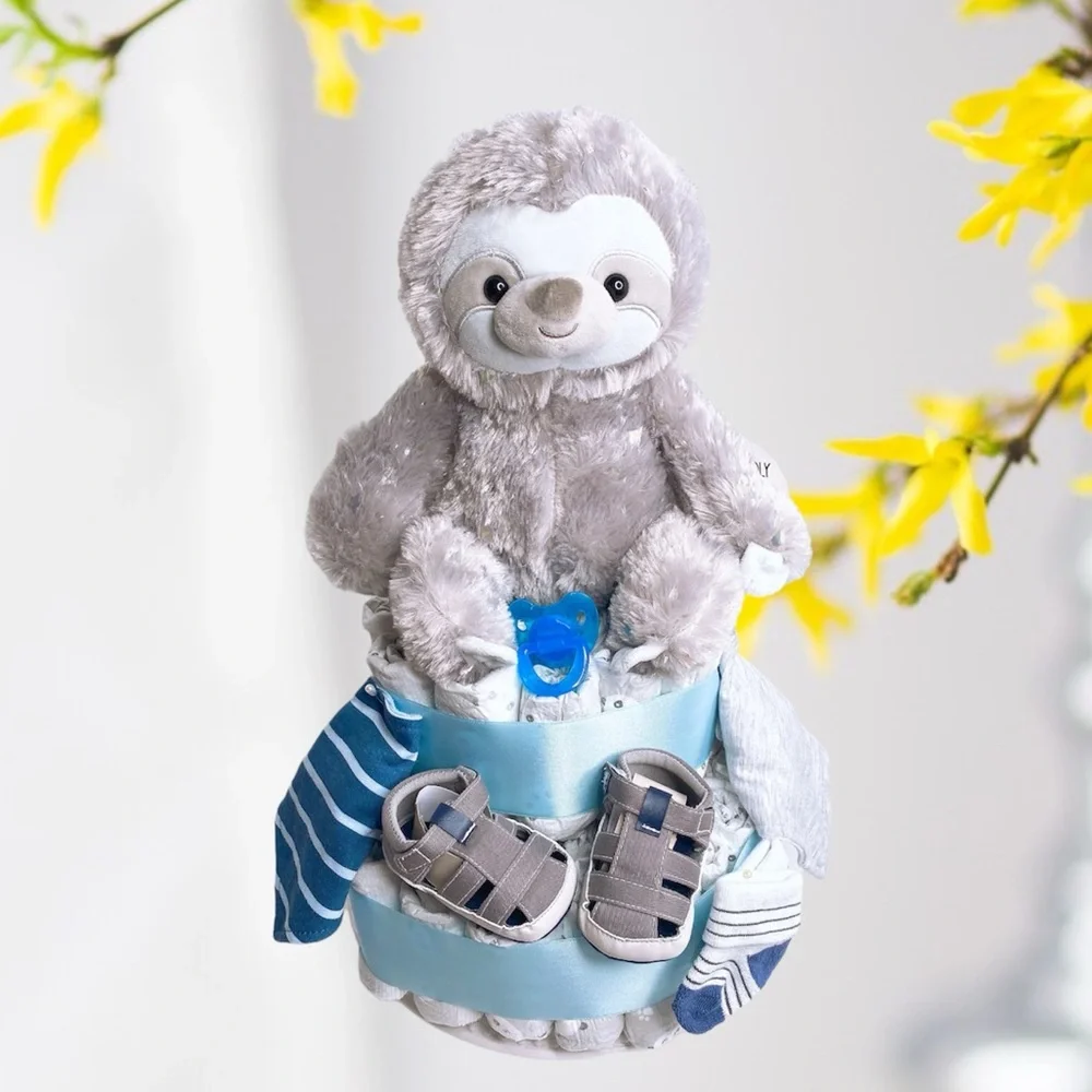 Sloth Diaper Cake, Baby Shower Gift